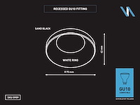Gu10 inbouw armatuur met lamphouder (100x) - afbeelding 3 van  5
