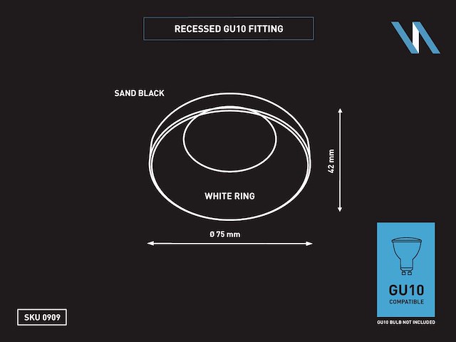 Gu10 inbouw armatuur met lamphouder (50x) - afbeelding 3 van  5