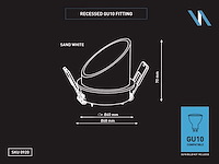 Gu10 inbouw armatuur met lamphouder(100x) - afbeelding 5 van  5