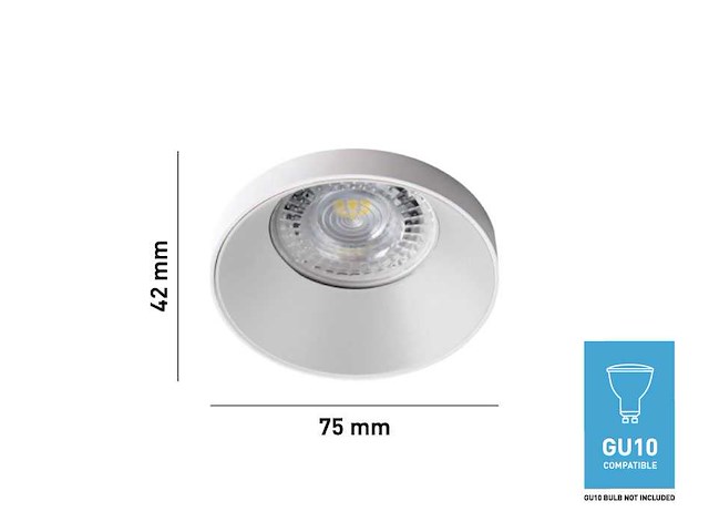 Gu10 inbouw armatuur met lamphouder(100x) - afbeelding 5 van  6