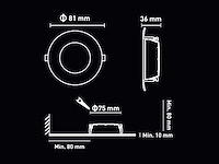 Gu10 inbouw armatuur met lamphouder(100x) - afbeelding 5 van  6