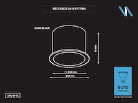 Gu10 inbouw armatuur met lamphouder(20x) - afbeelding 3 van  5