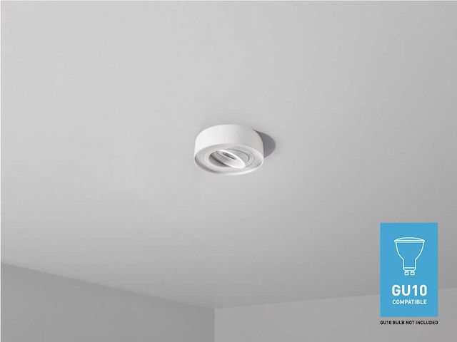 Gu10 inbouw armatuur wit kantelbaar met lamphouder(20x) - afbeelding 2 van  5