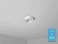 Gu10 inbouw armatuur wit kantelbaar met lamphouder(50x)