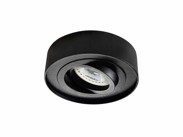 Gu10 inbouw armatuur zwart kantelbaar met lamphouder(20x) - afbeelding 1 van  7