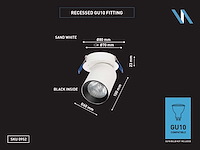 Gu10 inbouwspot armatuur cilinder draaibaar (10x) - afbeelding 5 van  5