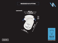 Gu10 inbouwspot armatuur cilinder draaibaar (10x) - afbeelding 4 van  5