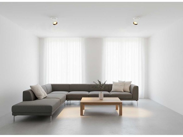 Gu10 inbouwspot armatuur cilinder zand wit en zwart draaibaar(20x) - afbeelding 2 van  5