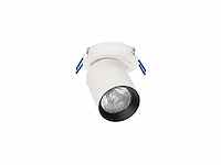 Gu10 inbouwspot armatuur cilinder zand wit en zwart draaibaar(20x) - afbeelding 3 van  5