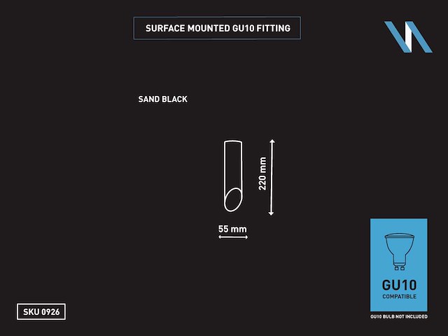 Gu10 opbouw design armatuur 22cm (8x) - afbeelding 6 van  6