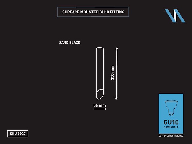 Gu10 opbouw design armatuur 35cm - afbeelding 5 van  5