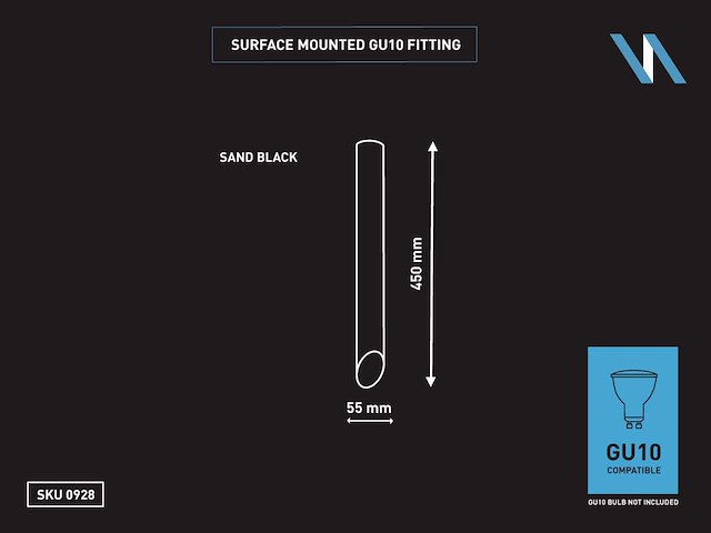 Gu10 opbouw design armatuur 45cm(24x) - afbeelding 2 van  10