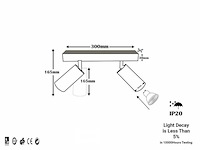 Gu10 opbouwspot armatuur - 2 draaibaar spots (8x) - afbeelding 5 van  5
