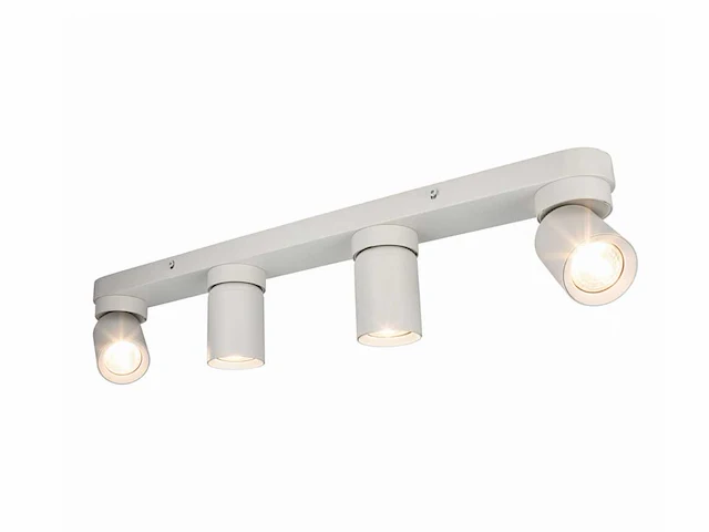 Gu10 opbouwspot armatuur 4 cilinder zand wit draaibaar(8x) - afbeelding 4 van  5