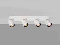 Gu10 opbouwspot armatuur 4 cilinder zand wit en zwart draaibaar(8x) - afbeelding 3 van  6