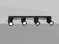 Gu10 opbouwspot armatuur 4 cilinder zand zwart draaibaar(4x) - afbeelding 6 van  7