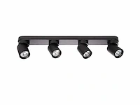 Gu10 opbouwspot armatuur 4 cilinder zand zwart draaibaar(8x) - afbeelding 5 van  7