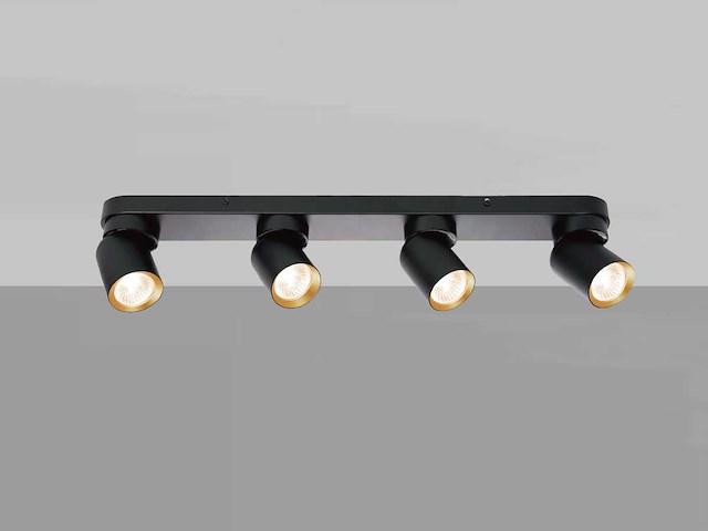 Gu10 opbouwspot armatuur 4 kop draaibaar (3x) - afbeelding 5 van  6