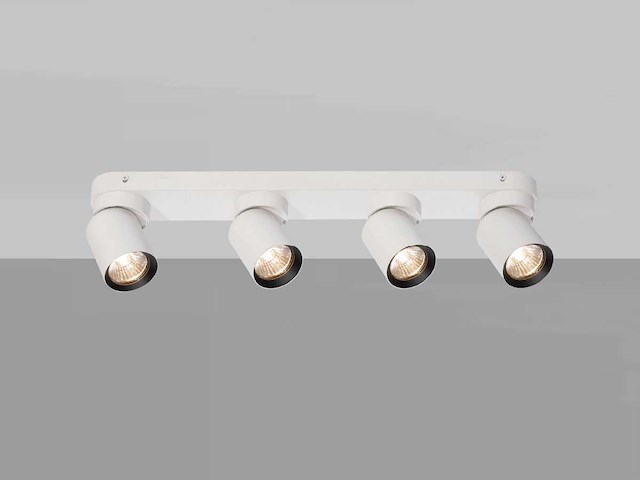 Gu10 opbouwspot armatuur 4 kop draaibaar (6x) - afbeelding 4 van  5