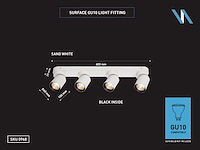Gu10 opbouwspot armatuur 4 kop draaibaar (8x) - afbeelding 6 van  6