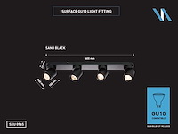 Gu10 opbouwspot armatuur 4 kop draaibaar (8x) - afbeelding 5 van  5