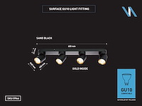 Gu10 opbouwspot armatuur 4 kop draaibaar (8x) - afbeelding 4 van  4