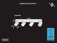 Gu10 opbouwspot armatuur 4 kop draaibaar (8x) - afbeelding 2 van  2
