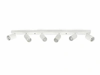 Gu10 opbouwspot armatuur 6 cilinders zand wit draaibaar(4x) - afbeelding 2 van  4