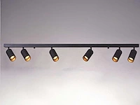 Gu10 opbouwspot armatuur 6 cilinders zand zwart draaibaar(6x)