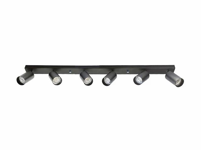 Gu10 opbouwspot armatuur 6 cilinders zand zwart draaibaar(6x) - afbeelding 2 van  4