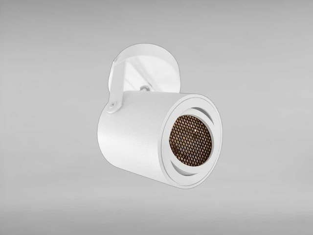 Gu10 opbouwspot armatuur cilinder zand wit draaibaar(10x) - afbeelding 3 van  4