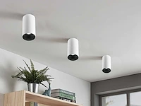 Gu10 opbouwspot armatuur cilinder zand wit en zwart(40x)