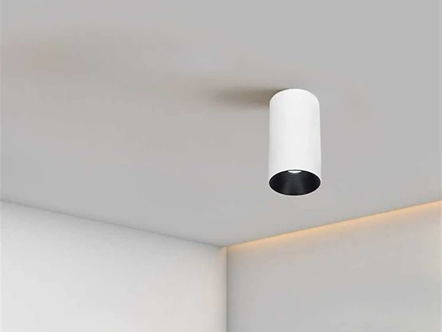 Gu10 opbouwspot armatuur cilinder zand wit en zwart(40x) - afbeelding 4 van  6