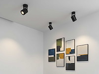 Gu10 opbouwspot armatuur cilinder zand zwart draaibaar(40x) - afbeelding 2 van  4