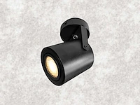 Gu10 opbouwspot armatuur cilinder zand zwart draaibaar(40x)