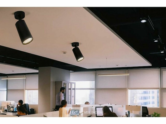 Gu10 opbouwspot armatuur draaibaar - zwart (8x) - afbeelding 5 van  6