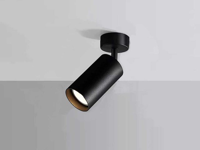 Gu10 opbouwspot armatuur draaibaar zwart(20x) - afbeelding 1 van  7