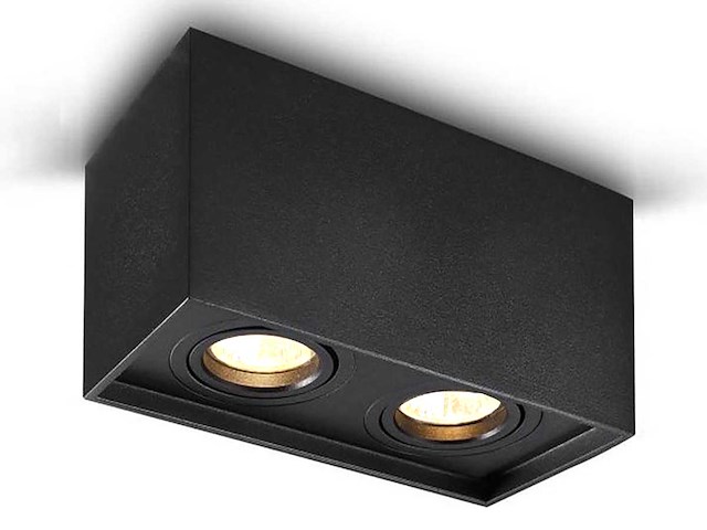 Gu10 opbouwspot armatuur dual fittingen kantelbaar (4x) - afbeelding 1 van  7