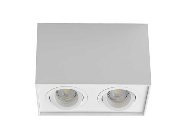 Gu10 opbouwspot armatuur dual fittingen wit kantelbaar(4x) - afbeelding 3 van  6