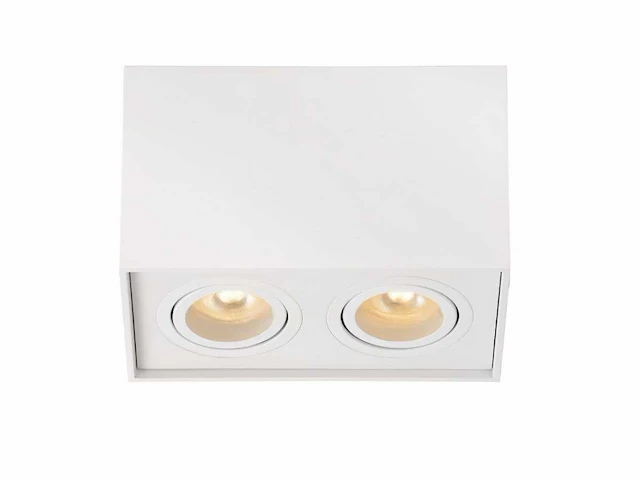 Gu10 opbouwspot armatuur dual fittingen wit kantelbaar(4x) - afbeelding 1 van  6
