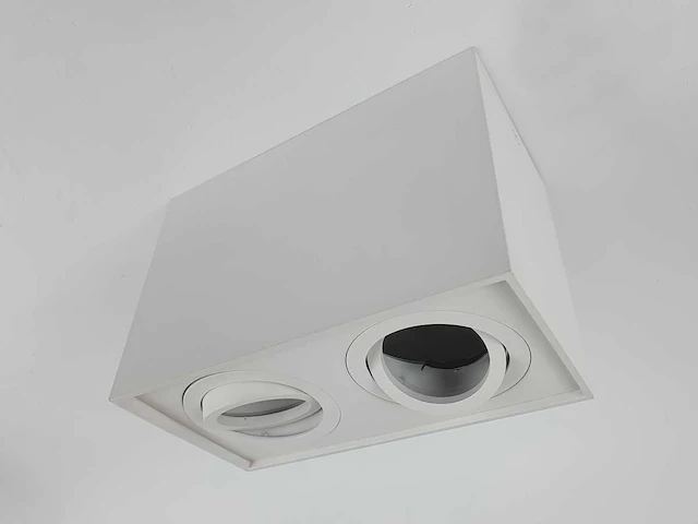 Gu10 opbouwspot armatuur dual fittingen wit kantelbaar(4x) - afbeelding 4 van  6