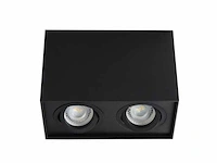 Gu10 opbouwspot armatuur dual fittingen zwart kantelbaar(8x) - afbeelding 2 van  7