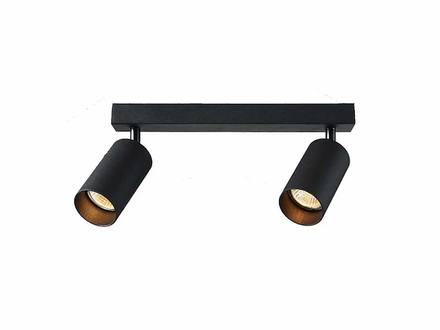 Gu10 opbouwspot armatuur dubbel cilinder zand zwart draaibaar(32x) - afbeelding 1 van  5