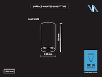 Gu10 opbouwspot armatuur dun(50x) - afbeelding 2 van  2