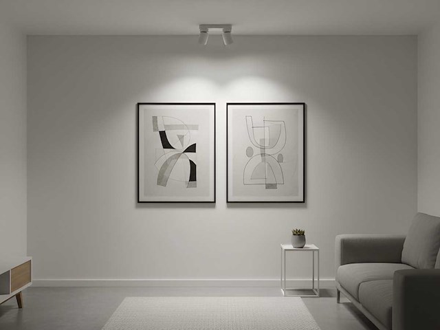 Gu10 opbouwspot armatuur duo draaibaar (4x) - afbeelding 3 van  6