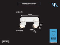 Gu10 opbouwspot armatuur duo draaibaar - afbeelding 5 van  6