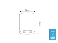Gu10 opbouwspot armatuur kantelbaar 12,5cm (10x) - afbeelding 7 van  7