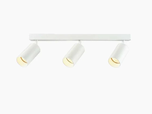 Gu10 opbouwspot armatuur triple cilinder zand wit draaibaar(20x) - afbeelding 1 van  5