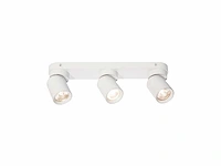 Gu10 opbouwspot armatuur triple cilinder zand wit draaibaar(6x)