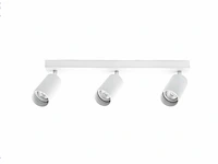 Gu10 opbouwspot armatuur triple cilinder zand wit draaibaar(6x) - afbeelding 2 van  5